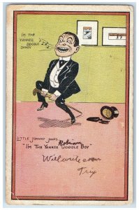 1906 Yankee Doddle Dandy Boy Singing Everly Iowa IA Posted Antique Postcard