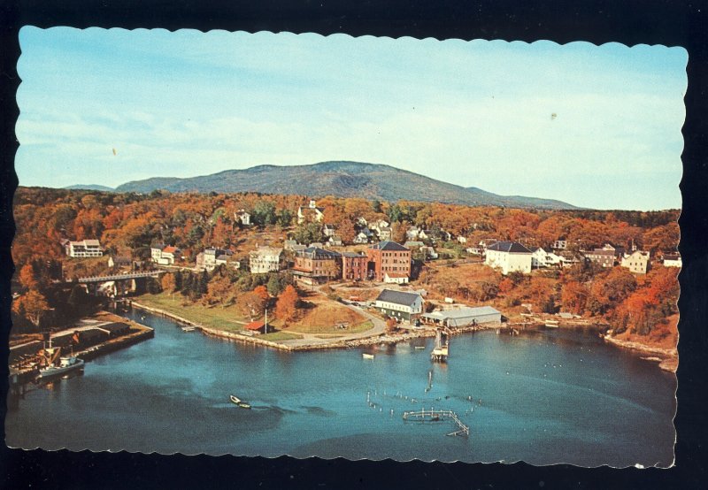 Rockport, Maine/ME Postcard, Aerial View Of Community