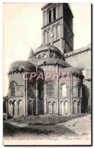 Postcard Old Entirons Chauvigny Poitiers Church St Pierre