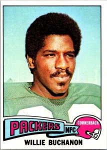 1975 Topps Football Card Willie Buchanon Green Bay Packers