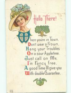 Divided-Back PRETTY WOMAN Risque Interest Postcard AA8561