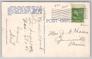 MN Lake Superior from Silver Creek Cliff North Shore Drive Postcard I27