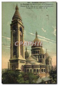 Old Postcard Paris The Sacre Coeur Basilica and the Campanile Montmartre