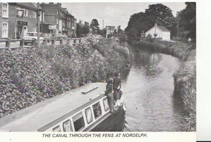 Norfolk Postcard - The Canal Through The Fens at Nordelph - Ref 6972A