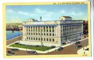 P3202 vintage postcard old cars etc u.s. post office columbus ohio