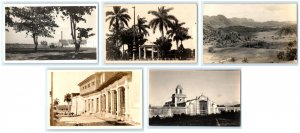 Lot Of 5 Early Unidentified Cuba Real Photo RPPC Postcards (LOT 3)