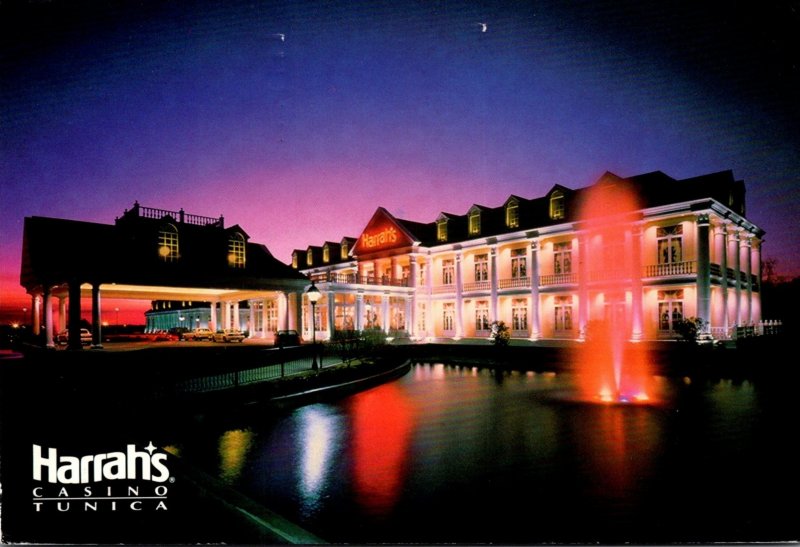 MIssissippi Tunica Harrah's Casino At Night 1996