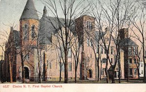 First Baptist Church Elmira, NY, USA D.P.O. , Discontinued Post Office 1908 