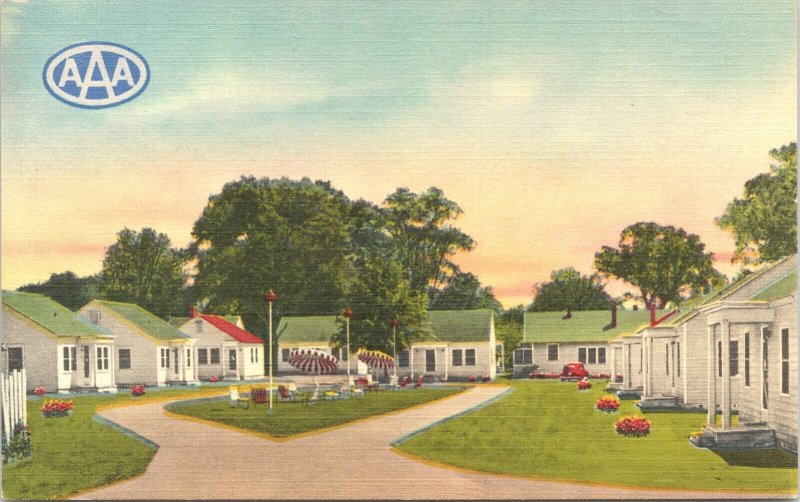 Linen Postcard Perry Court Motel U.S. 341 in Perry, Georgia