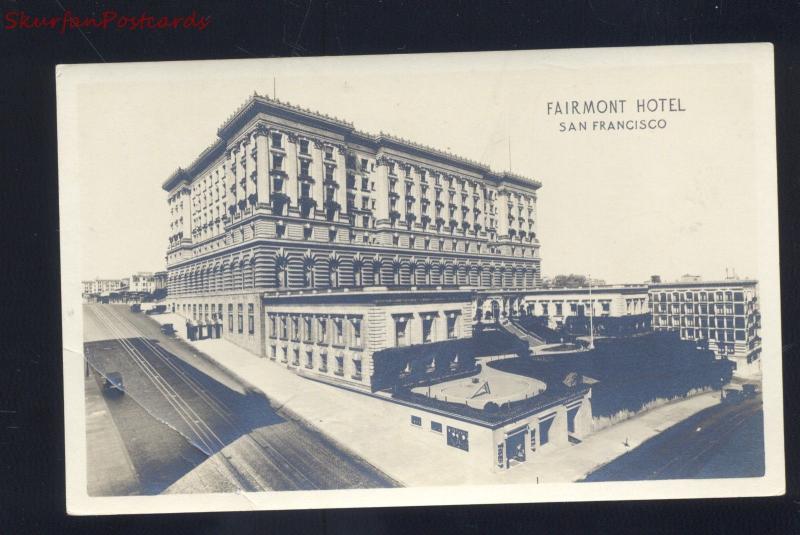 RPPC SAN FRANCISCO CALIFORNIA FAIRMONT HOTEL VINTAGE AZO REAL PHOTO POSTCARD