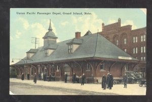 GRAND ISLAND NEBRASKA RAILROAD DEPOT TRAIN STATION 1911 VINTAGE POSTCARD