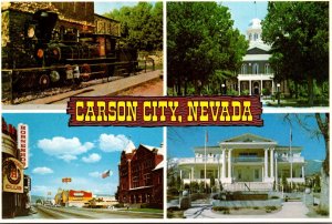 Nevada Carson City State Capitol Governor's Mansion Downtown Scene and G...