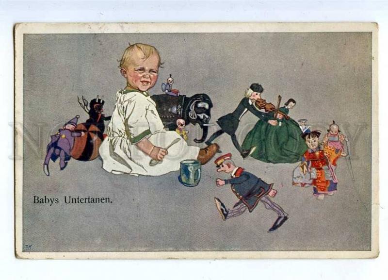 188047 Baby Toys KRAMPUS China Dolls ELEPHANT Vintage PC