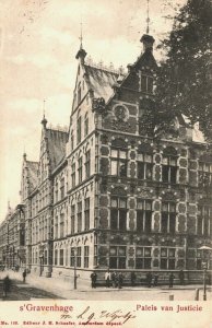 Netherlands Den Haag The Hague Paleis van Justitie Vintage Postcard 03.74