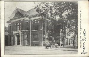 Rutland Vt Fire Department 1906 Used Postcard