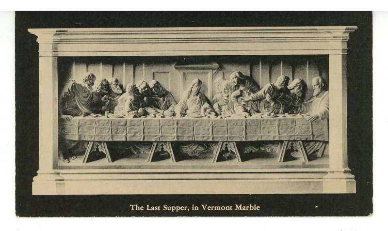 VT - Proctor. Marble Carving of The Last Supper