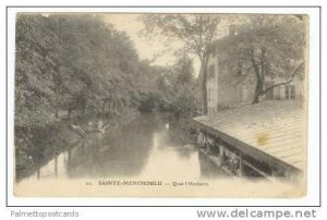 SAINT-MENEHOULD, France- Quai l'Herbette, 00-10s River Laundry station