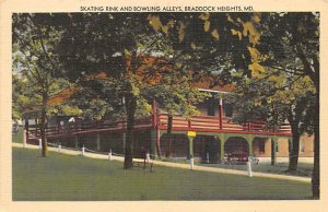 Roller Skating Rink and Bowling Area, Braddock Heights, Maryland, USA Unused 