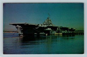 Military - Navel Navy USS Bunker Hill, Chrome Postcard