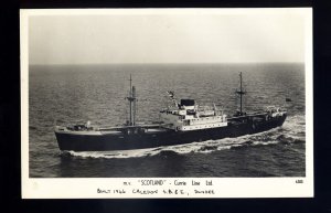 ca1056 - Currie Line Cargo Ship - Scotland - built 1946 - postcard 5.5 x 3.5