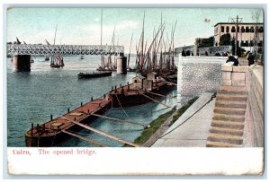 c1910 Boat Scene The Opened Bride Cairo Egypt Antique Unposted Postcard