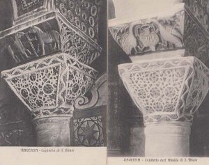 Ravenna Emilia Basilica di S. Vitale 2x Italian Vase Sculpture Antique Postcard