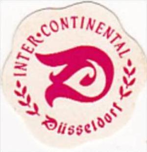 GERMANY DUESSELDORF INTER CONTINENTAL HOTEL VINTAGE LUGGAGE LABEL