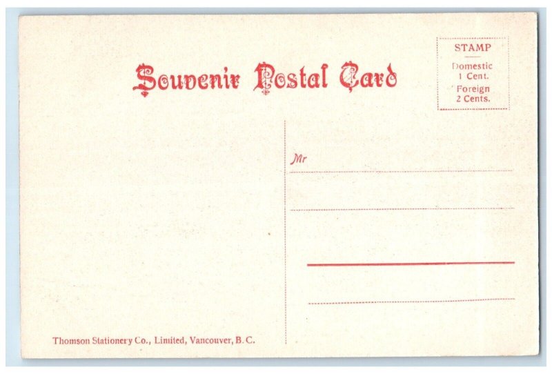 Sleeping Beauty Seen From Stanley Forest Driveway Vancouver BC Canada Postcard