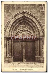 Old Postcard Colmar Saint Martin Portal