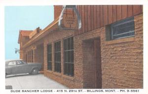 Billings Montana Dude Rancher Lodge Entrance Vintage Postcard K21675