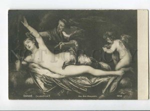 3026808 DANAE & Winged Nude ANGEL by van DYCK vintage PC