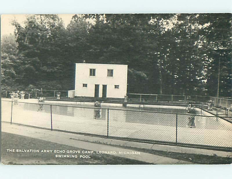 Divided-Back POOL AT SALVATION ARMY ECHO GROVE CAMPGROUND Leonard MI t6030