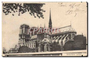 Old Postcard Notre Dame apse