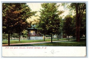 1908 Park and Bath Houses Richfield Springs New York NY Antique Postcard 