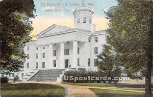 Old Pennsylvania College Building - Gettysburg Postcard