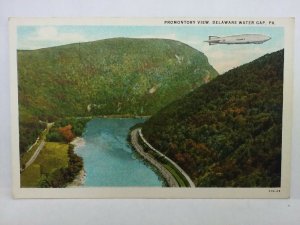 US Navy Zeppelin Promontory View at Delaware Water Gap PA Aviation postcard