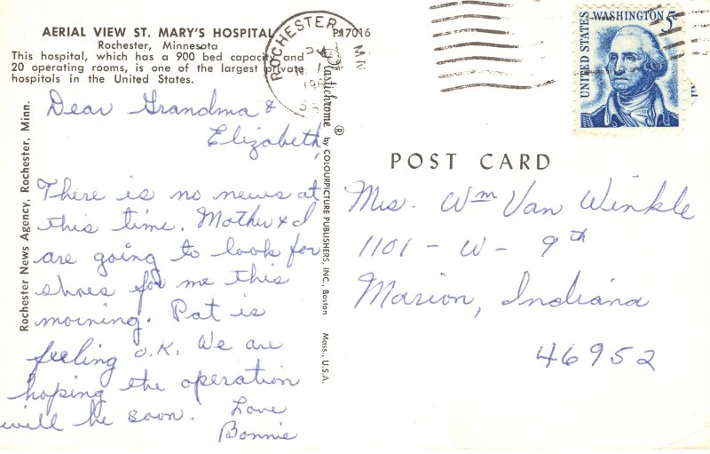 US    PC4573 AERIAL VIEW ST MARY'S HOSPITAL, ROCHESTER, MINN