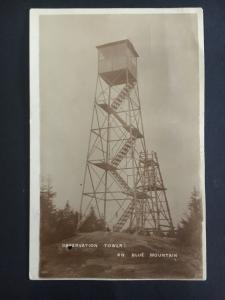 Mint Canada RPPC Postcard Blue Mountain Observation Tower