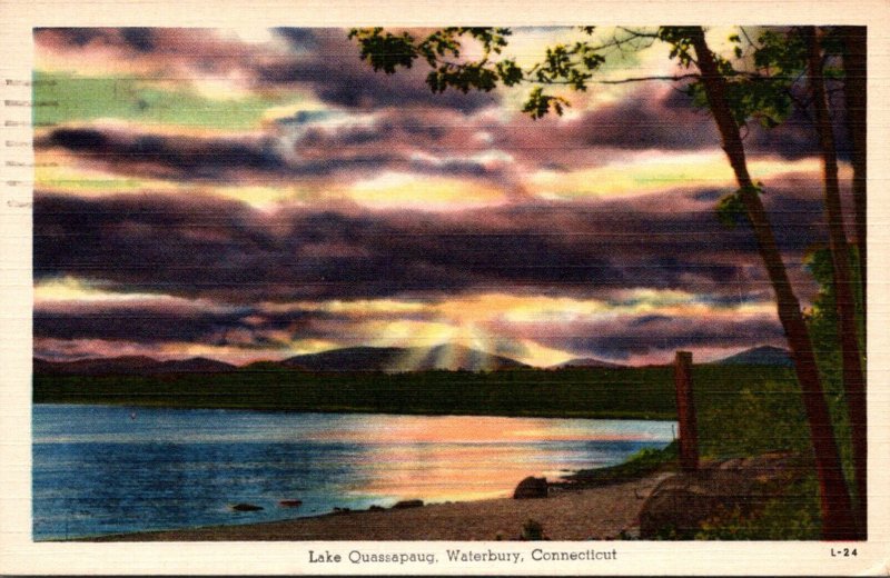 Connecticut Waterbury Lake Quassapaug 1944