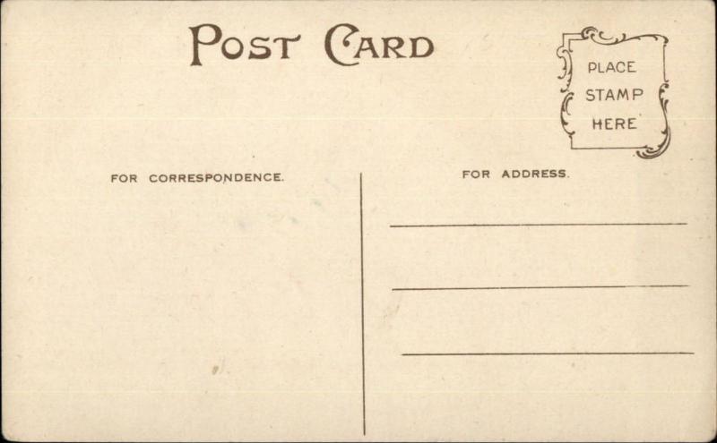 Couple on Steamer Boat w/ Binoculars 1908 Postcard