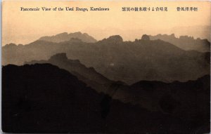 Japan Karuizawa Panoramic View of the Usui Range Vintage Postcard C156