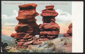 Siamese Twins Rock Formation Garden of the Gods Colorado Unused c1910s