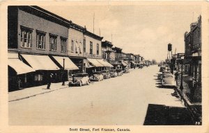 H84/ Canada Postcard c1910 Ontario Fort Frances Scott Street Stores 97