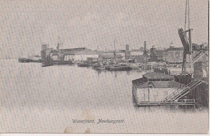 Newburyport MA, Harbor View, Boats, Ships, Pier, pre 1907 Repro?