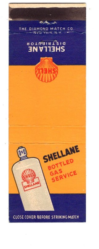 Matchbook, Shell Gas Stations, Shellane Botttled Gas Service,  Advertising