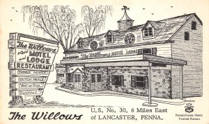 Lancaster, Pennsylvania, The Willows Restaurant & Motel, Vintage, AA357-2