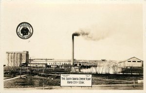 1920s RPPC Dacotah Brand Portland Cement Plant Factory, Rapid City SD Unposted