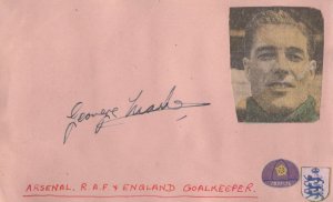 George Marks Arsenal Football Club WW2 RAF Goalkeeper Autograph