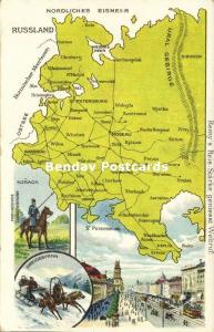 Russia MAP Postcard (1910s) Remy Paste Edition