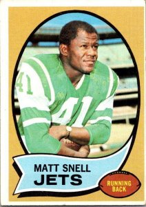 1970 Topps Football Card Matt Snell New York Jets sk21547